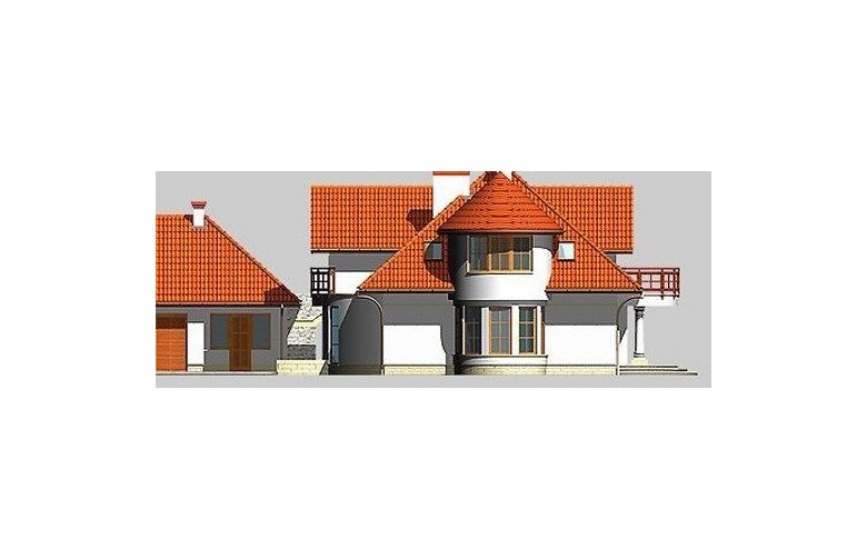 Projekt domu piętrowego LK&365 - elewacja 1