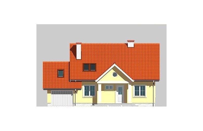 Projekt domu wolnostojącego LK&415 - elewacja 1