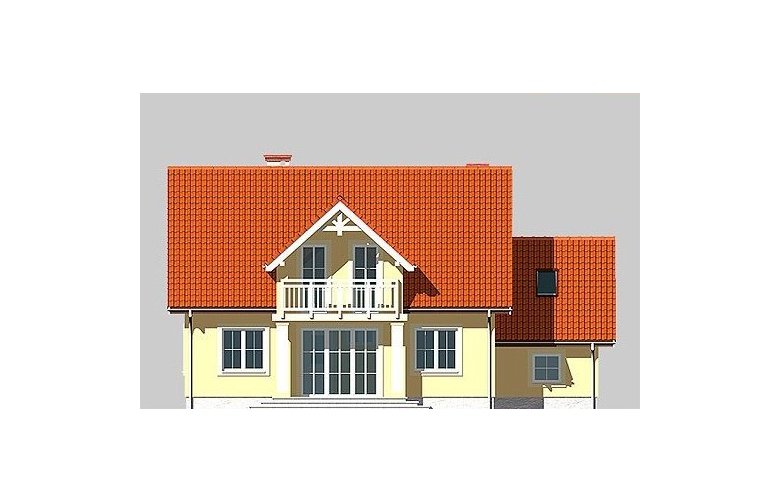 Projekt domu wolnostojącego LK&415 - elewacja 2
