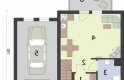Projekt domu letniskowego OKLAHOMA 2 dom letniskowy z poddaszem - rzut przyziemia
