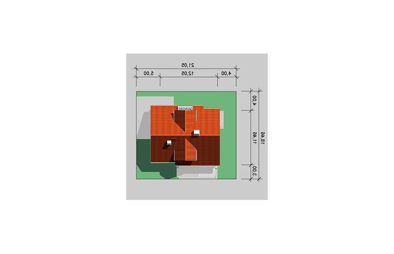 Projekt domu wolnostojącego LK&404 - Usytuowanie - wersja lustrzana