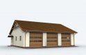 Projekt budynku gospodarczego G164 garaż trzystanowiskowy z pomieszczeniami gospodarczymi - wizualizacja 0
