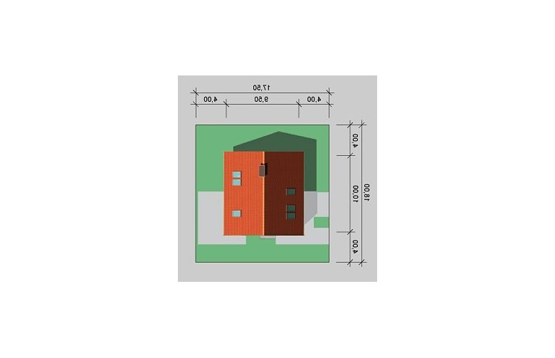 Projekt domu wolnostojącego LK&234 - Usytuowanie - wersja lustrzana