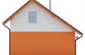 Projekt domu energooszczędnego G41 - Budynek garażowo - gospodarczy - elewacja 4