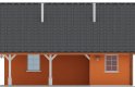 Projekt domu energooszczędnego G41 - Budynek garażowo - gospodarczy - elewacja 2