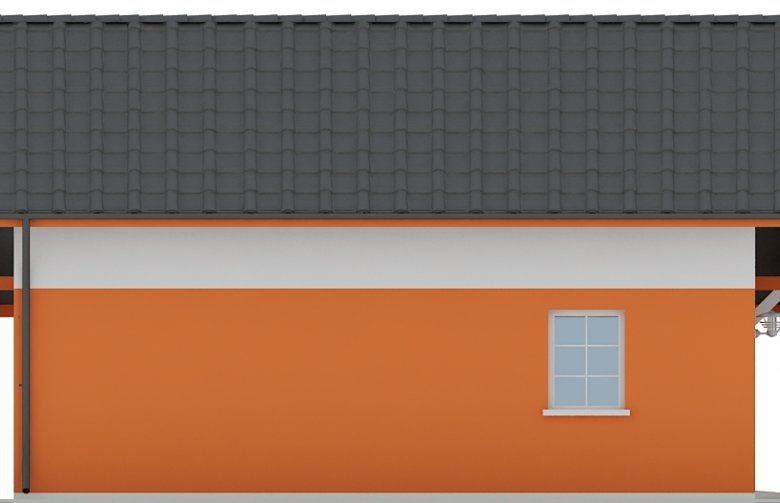 Projekt domu energooszczędnego G41 - Budynek garażowo - gospodarczy - elewacja 3