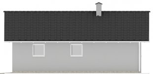 Elewacja projektu G42 - Budynek garażowo - gospodarczy - 2 - wersja lustrzana