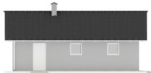 Elewacja projektu G42 - Budynek garażowo - gospodarczy - 3 - wersja lustrzana