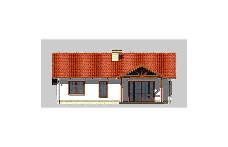 Projekt domu dwurodzinnego LK&368 - elewacja 4