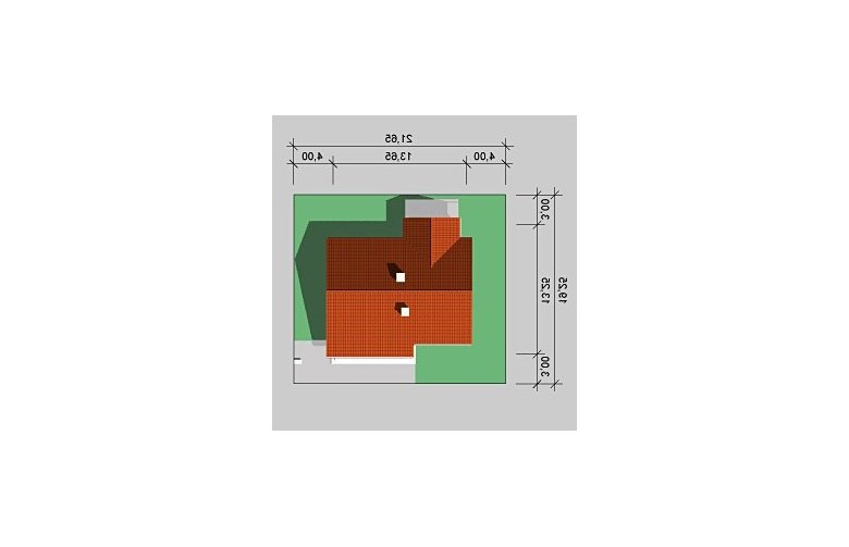 Projekt domu dwurodzinnego LK&368 - Usytuowanie - wersja lustrzana