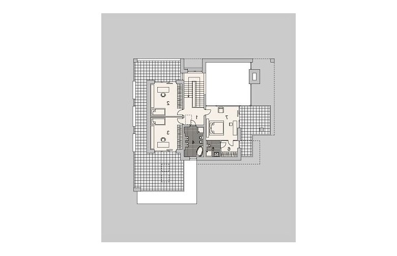 Projekt domu z poddaszem LK&991 - piętro