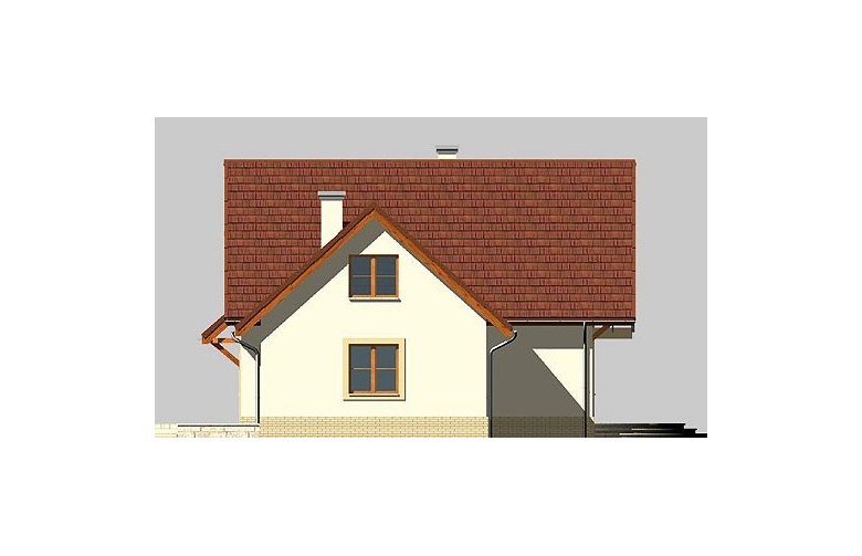 Projekt domu jednorodzinnego LK&498 - elewacja 3