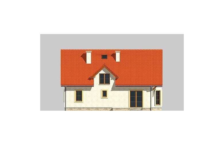 Projekt domu jednorodzinnego LK&511 - elewacja 2