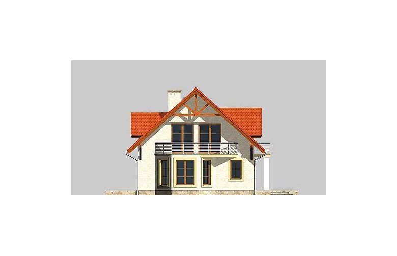 Projekt domu jednorodzinnego LK&511 - elewacja 3