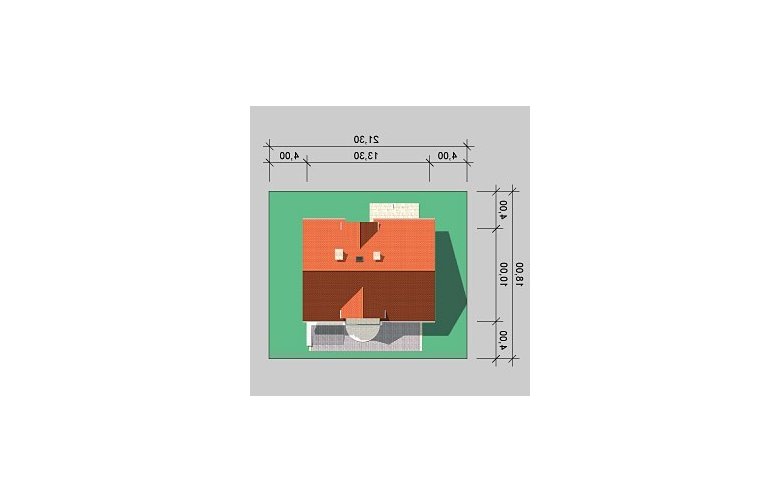 Projekt domu jednorodzinnego LK&511 - Usytuowanie - wersja lustrzana
