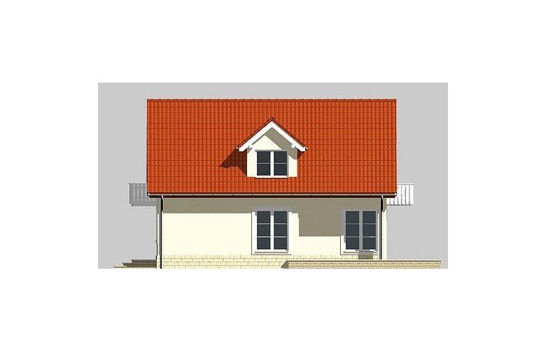 Projekt domu jednorodzinnego LK&512 - elewacja 4