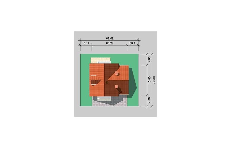 Projekt domu jednorodzinnego LK&512 - Usytuowanie - wersja lustrzana