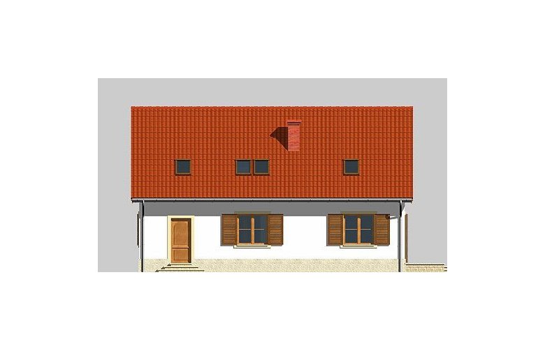 Projekt domu jednorodzinnego LK&518 - elewacja 2