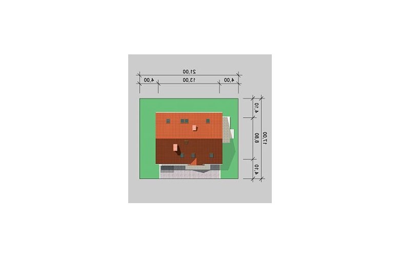 Projekt domu jednorodzinnego LK&518 - Usytuowanie - wersja lustrzana