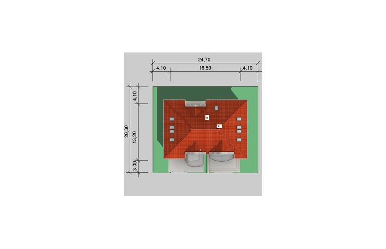 Projekt domu piętrowego LK&558 - Usytuowanie