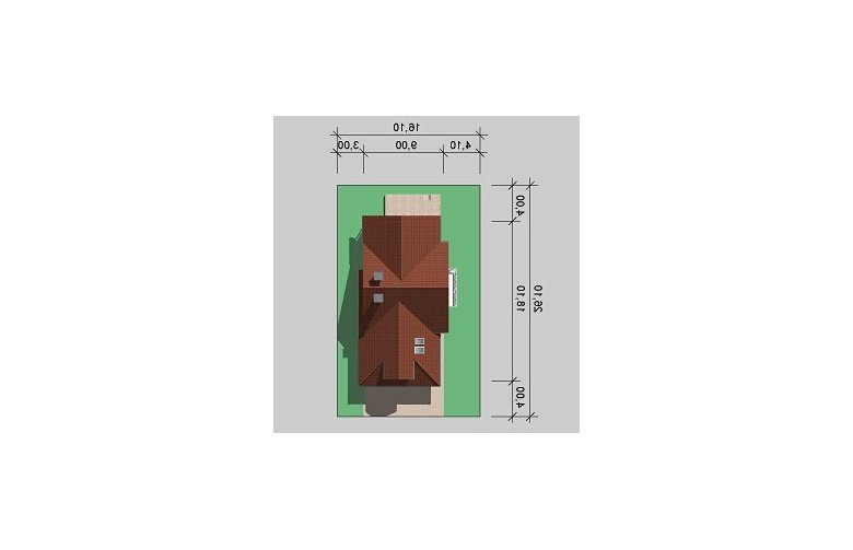 Projekt domu jednorodzinnego LK&559 - Usytuowanie - wersja lustrzana