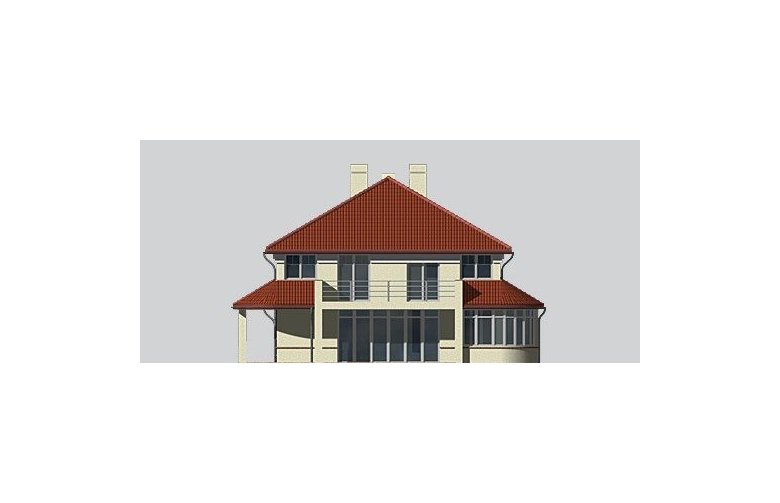 Projekt domu jednorodzinnego LK&567 - elewacja 3