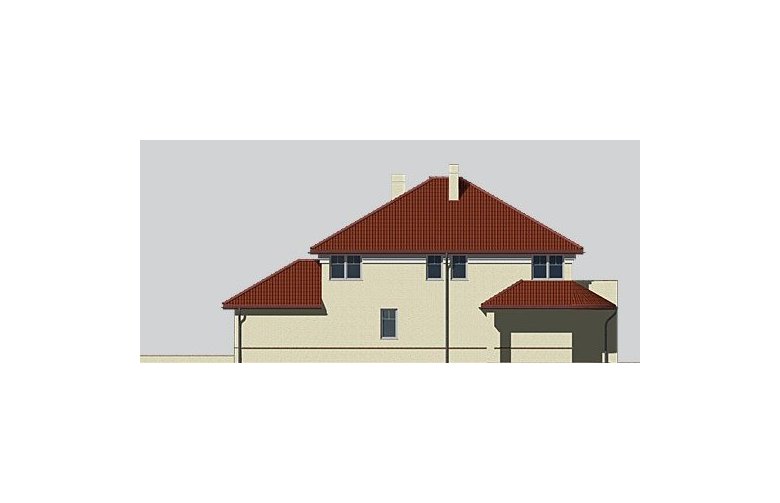 Projekt domu jednorodzinnego LK&567 - elewacja 4