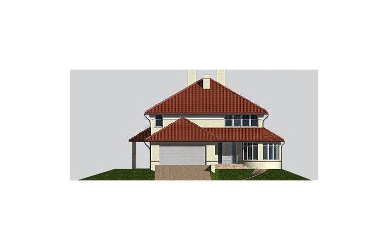 Projekt domu jednorodzinnego LK&567 - elewacja 1