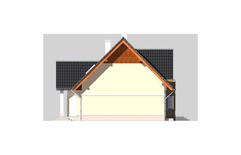 Projekt domu jednorodzinnego LK&577 - elewacja 4