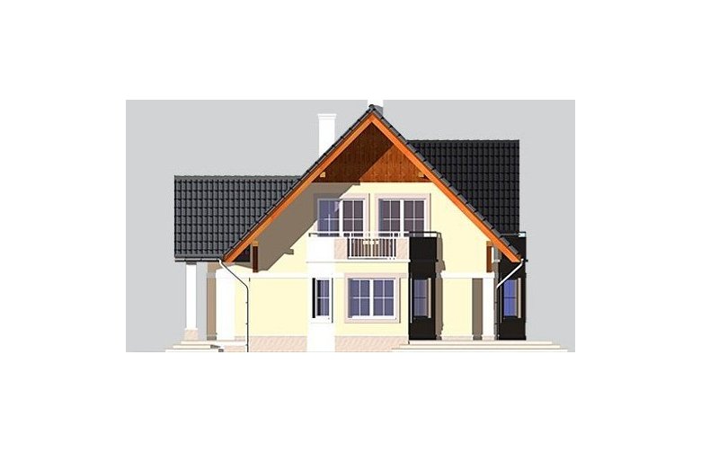 Projekt domu jednorodzinnego LK&577 - elewacja 2