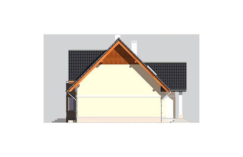 Projekt domu jednorodzinnego LK&577 - elewacja 4