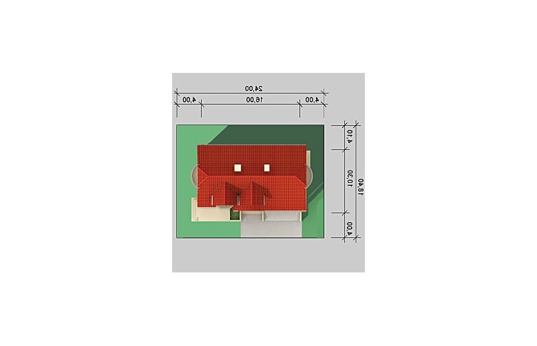 Projekt domu jednorodzinnego LK&585 - Usytuowanie - wersja lustrzana