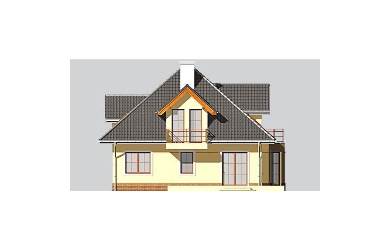 Projekt domu jednorodzinnego LK&587 - elewacja 3