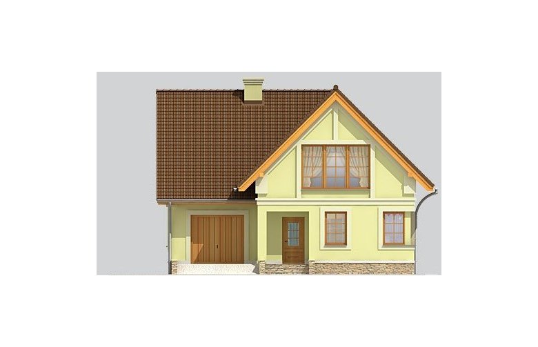 Projekt domu jednorodzinnego LK&595 - elewacja 1