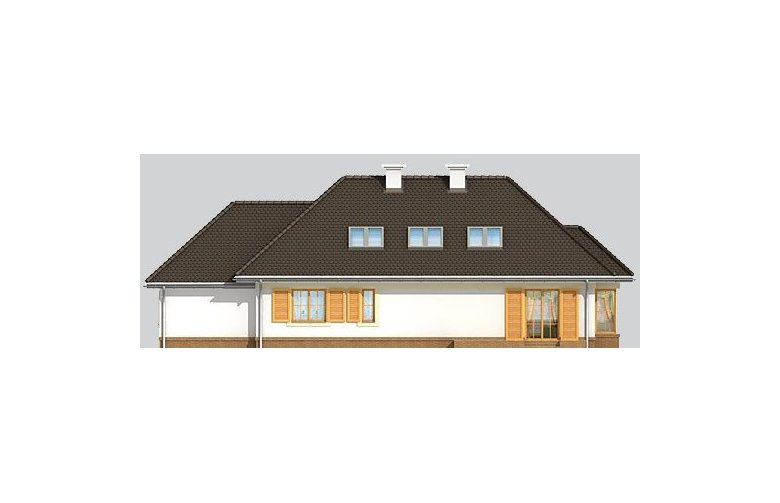 Projekt domu piętrowego LK&600 - elewacja 3