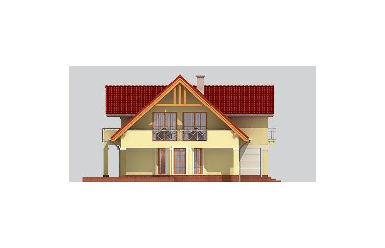 Projekt domu jednorodzinnego LK&604 - elewacja 2