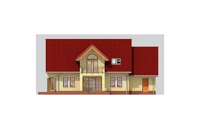 Projekt domu jednorodzinnego LK&604 - elewacja 3