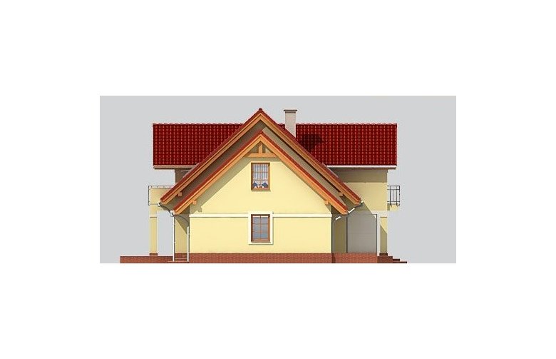 Projekt domu jednorodzinnego LK&604 - elewacja 4