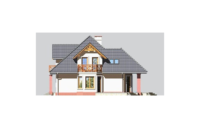 Projekt domu jednorodzinnego LK&607 - elewacja 2