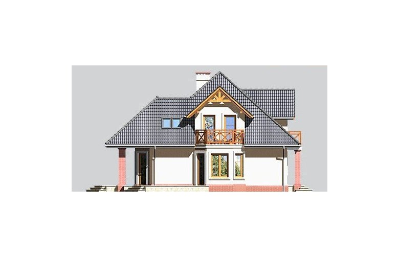 Projekt domu jednorodzinnego LK&607 - elewacja 2