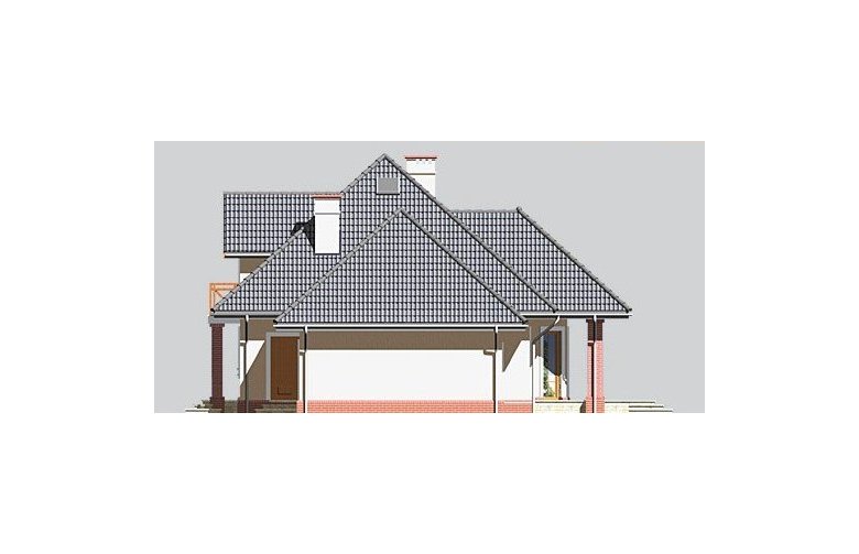 Projekt domu jednorodzinnego LK&607 - elewacja 4