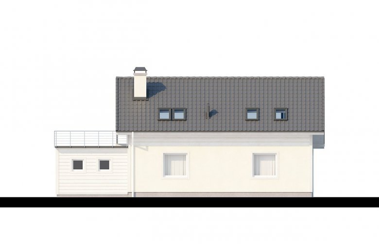 Projekt domu jednorodzinnego Z36 - elewacja 2