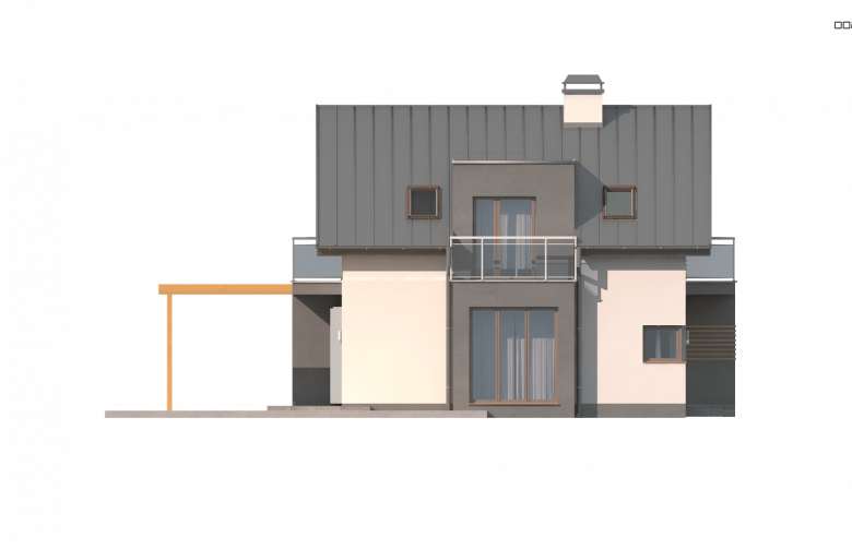 Projekt domu jednorodzinnego Z245 - elewacja 1