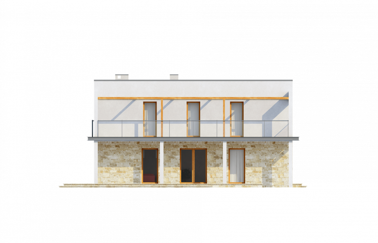 Projekt domu piętrowego Zx5 - elewacja 3