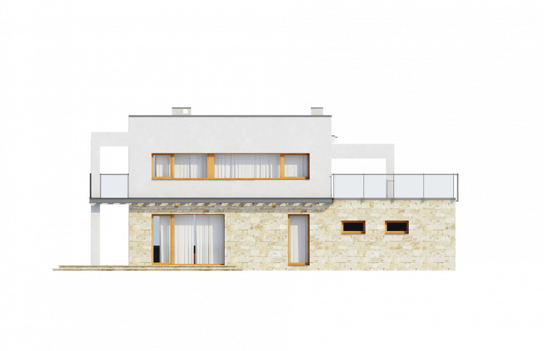Projekt domu piętrowego Zx5 - elewacja 2