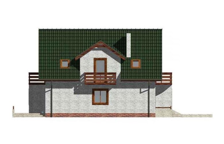 Projekt domu jednorodzinnego HG-S1 - elewacja 3