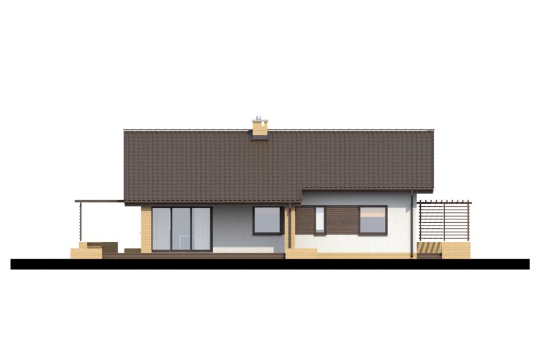 Projekt domu dwurodzinnego TK2 - elewacja 1