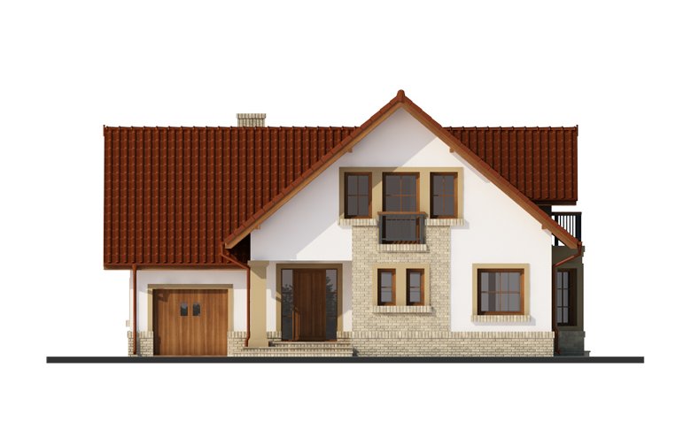 Projekt domu jednorodzinnego Cypryda - elewacja 1