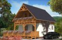 Projekt domu z bala L-95 (drewniany) - wizualizacja 0