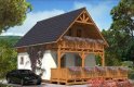 Projekt domu z bala L-95 (drewniany) - wizualizacja 0